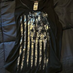 Ransom Black Tank with Silver Accents